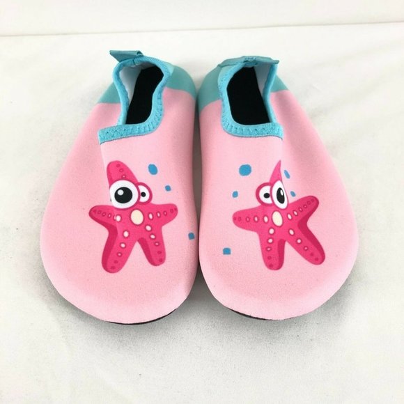 Toddler Girls Water Shoes Slip On Starfish Fabric - Picture 2 of 5